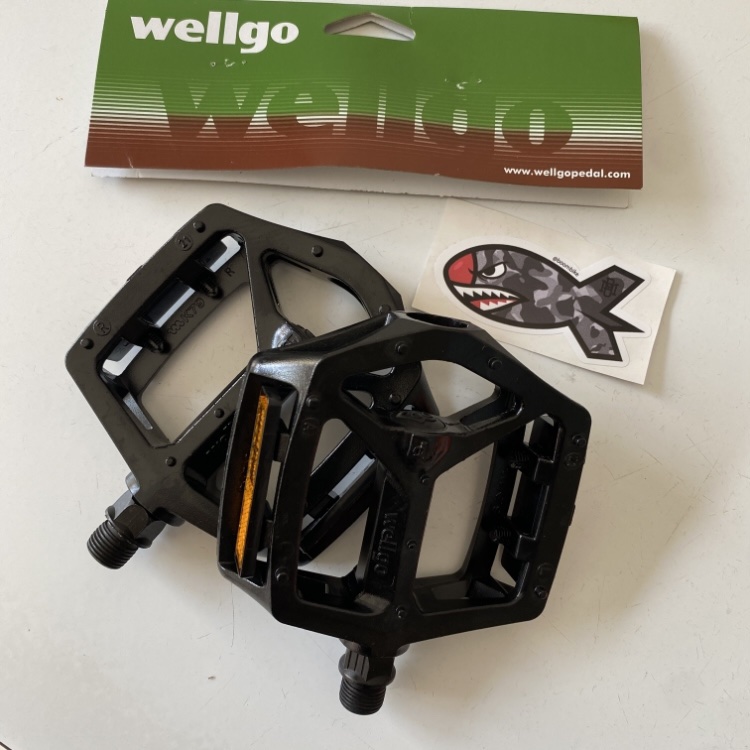 Pedales Wellgo 9/16 Aluminio Black BOOMBIKE Riders Urbanos